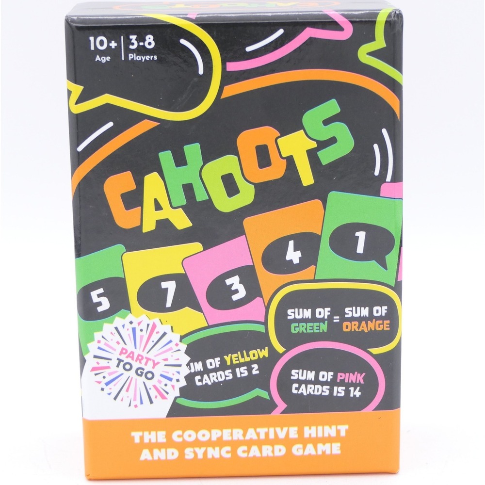 Gamewright Cahoots The Cooperative Hint & Sync Card Game 3-8‎ Players Age 10+